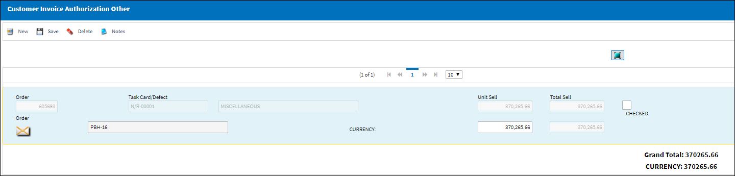 Miscellaneous Invoice Charge