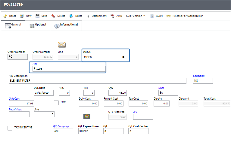 pncatchn-4 po is open for particular pn