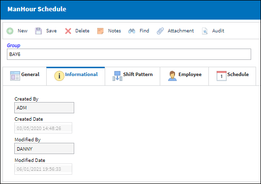 eMRO-ManHour Schedule, Info