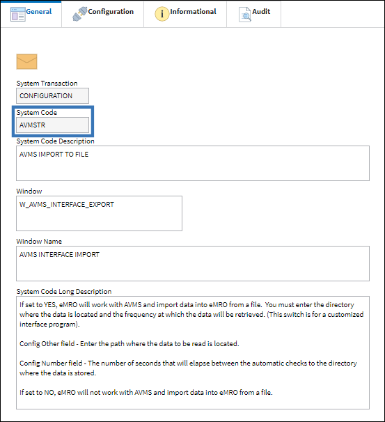eMRO AVMSTR code
