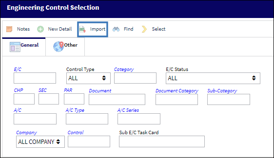 EC Selection Import 1