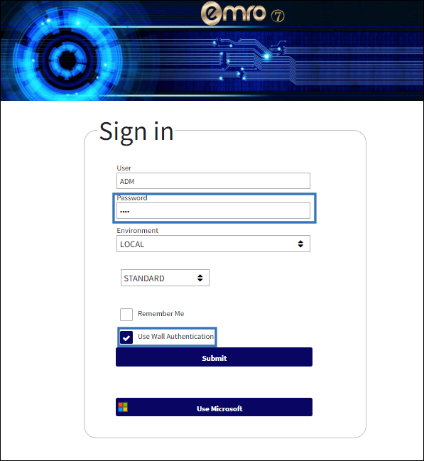 eMRO login 1