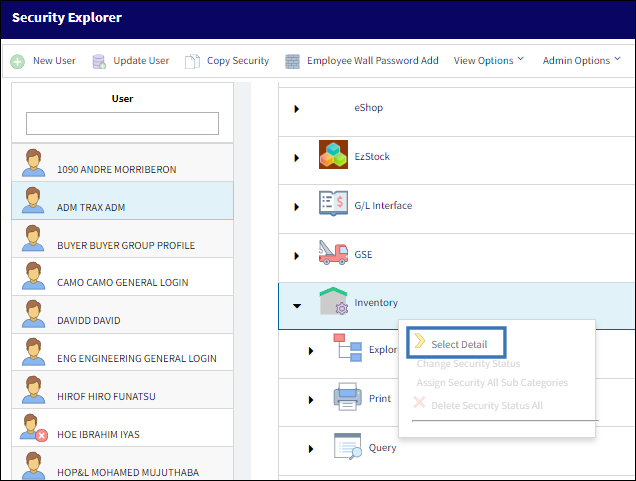 select detail button 1